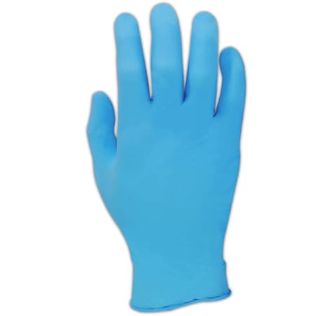Showa 7500PF, Disposable Gloves, 4 mil Palm, Nitrile, Powder-Free, S, 100 PK, Blue 7500PF-S